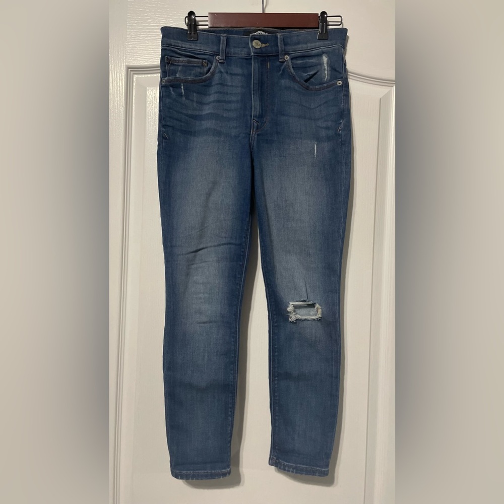 Express women ankle legging high rise size 4S Color blue